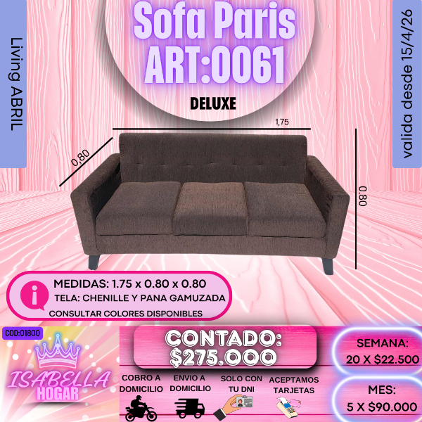 Producto - SILLON PARIS DELUX COD:01800