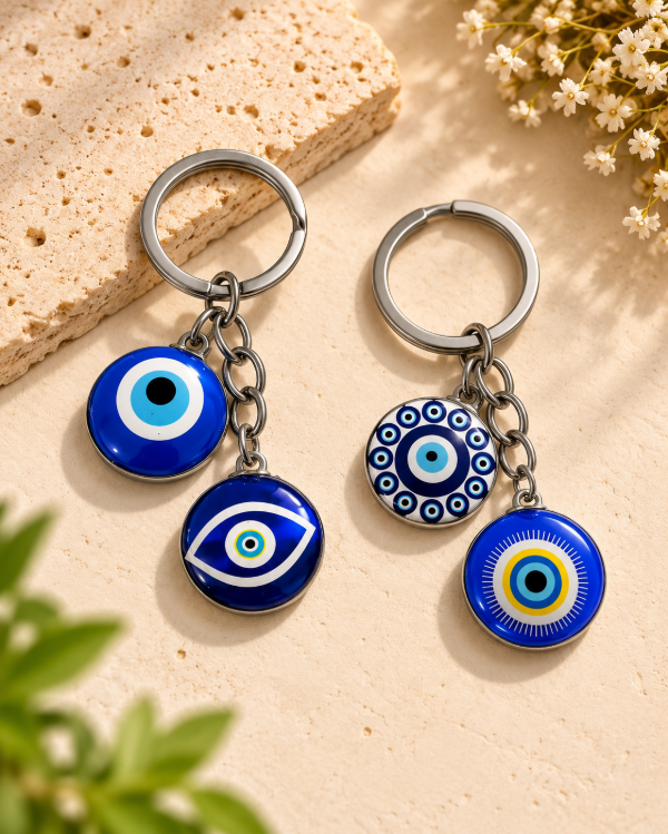 Producto - Llaveros Ojo Turco Doble en vidrio