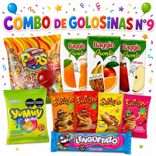 Producto - COMBO DE GOLOSINAS PARA CUMPLEAÑOS 9
