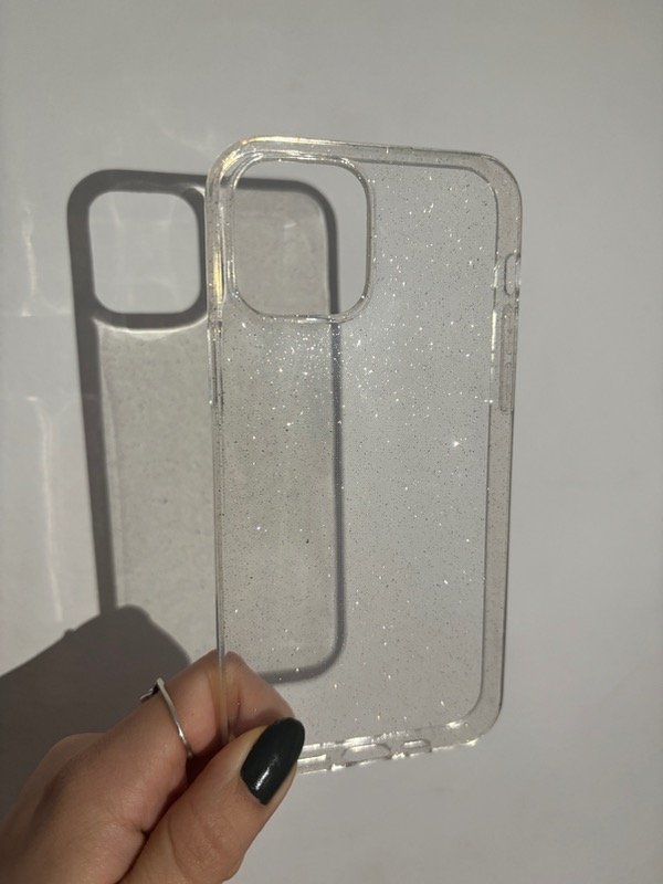 Producto - FUNDA TRANSPARENTE C/BRILLOS IP 11