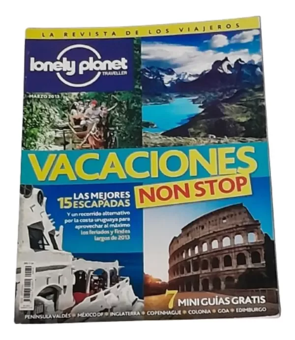 Producto - Lonely Planet La Revista De Los Viajeros Roma Paine Mexico (usado)