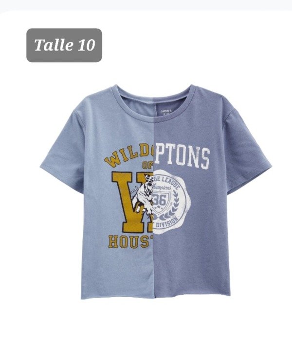Remera manga corta carters talle 10 azul