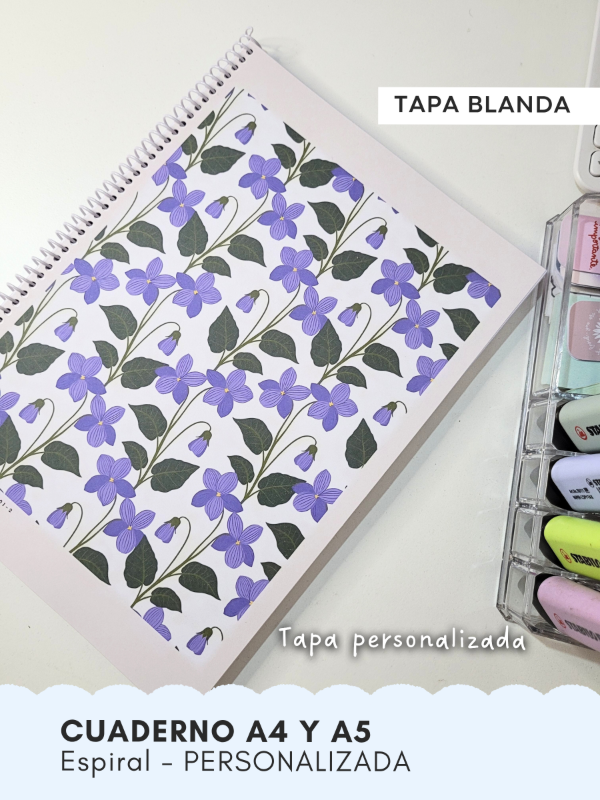Producto - Cuaderno A4 y A5 - Espiral - PERSONALIZADA