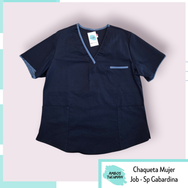 Producto - Chaqueta Job (Azul detalle Celeste)