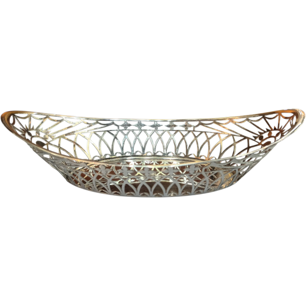 Producto - Antigua bandeja panera plata 925 Inglesa Art deco