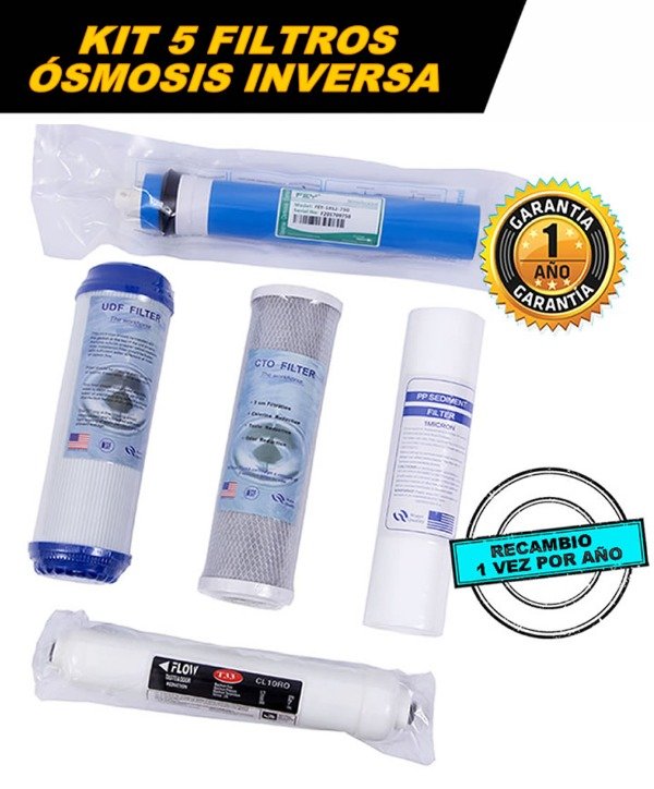 Producto - KIT 5 FILTROS ÓSMOSIS INVERSA