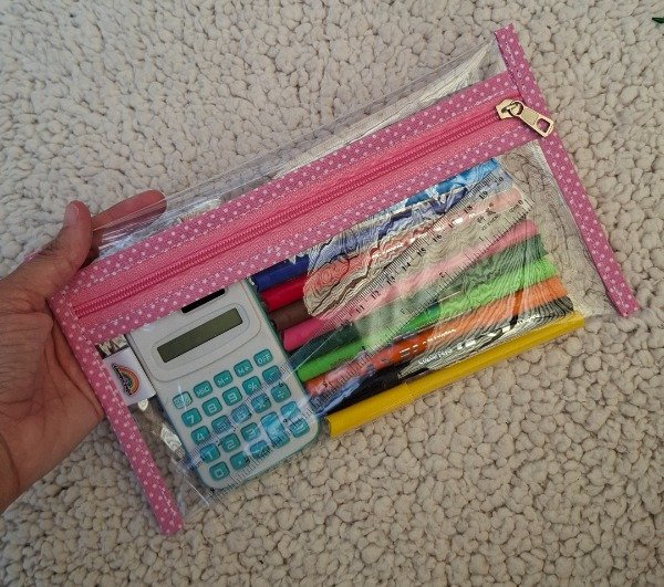 Producto - Cartuchera Cristal Lunares Rosa