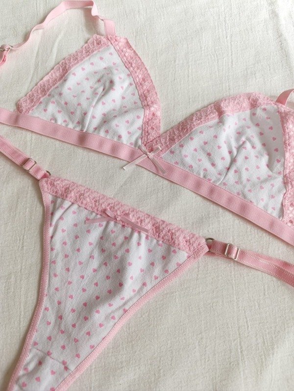 Producto - CONJUNTO LOVE BLANCO/ROSA