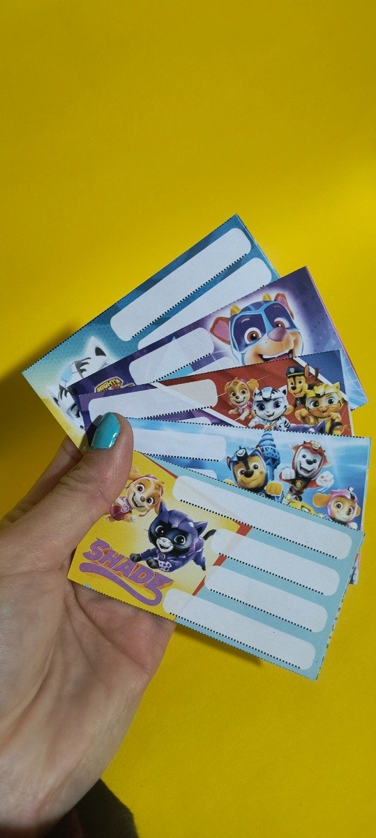 Producto - Etiqueta escolar animales superhéroes x unid