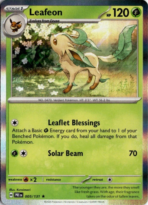 Producto - Leafeon - 005/131 - Prismatic Evolutions - Holo