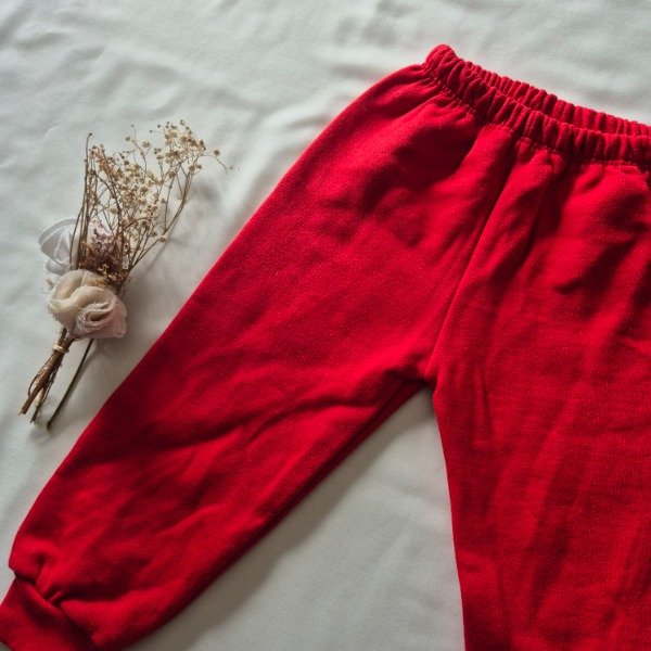 Producto - Pantalon de buzo con frisa rojo