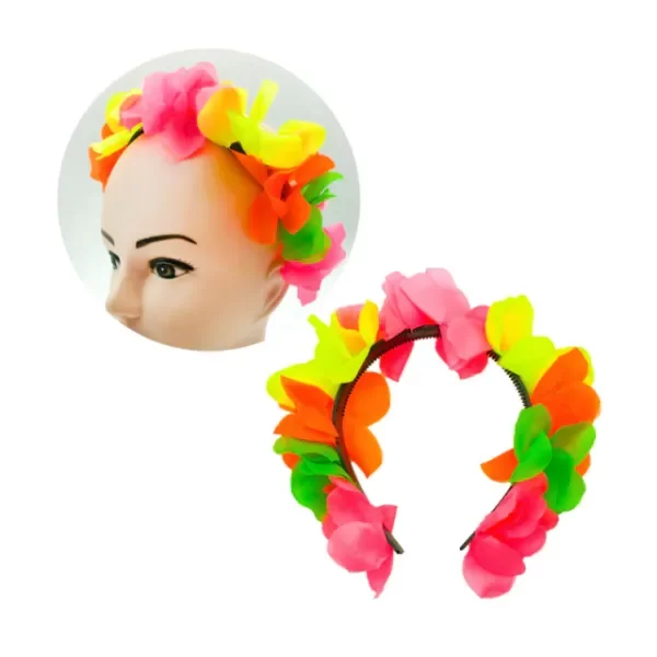 Producto - Vincha de flores fluo - 1