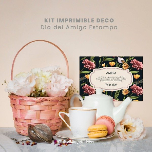 Producto - Kit Imprimible Deco Día del Amigo "Estampa"