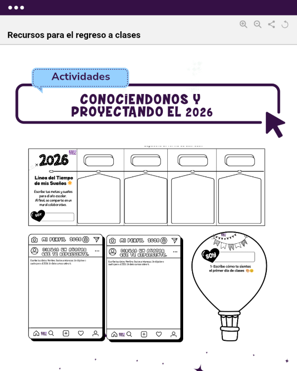 Producto - CONOCIÉNDONOS Y PROYECTANDO EL AÑO - ACTIVIDADES - 2026