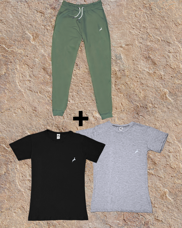 Producto - Combo Pantalon Jogging c/p + 2 remeras manga corta