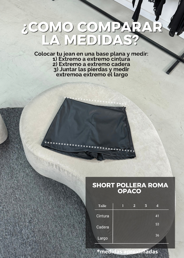 Producto - Short Pollera Roma Opaca - 3
