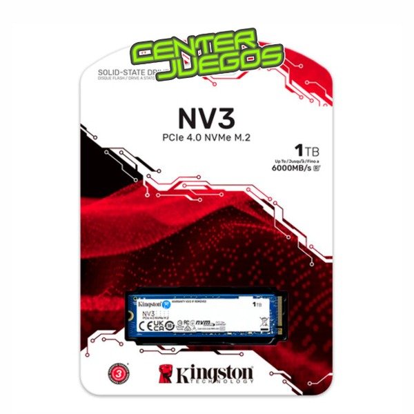 Producto - DISCO SOLIDO SSD 1TB M.2 2280 PCIE KINGSTON NV3 PCIE 4.0 NVME SSD