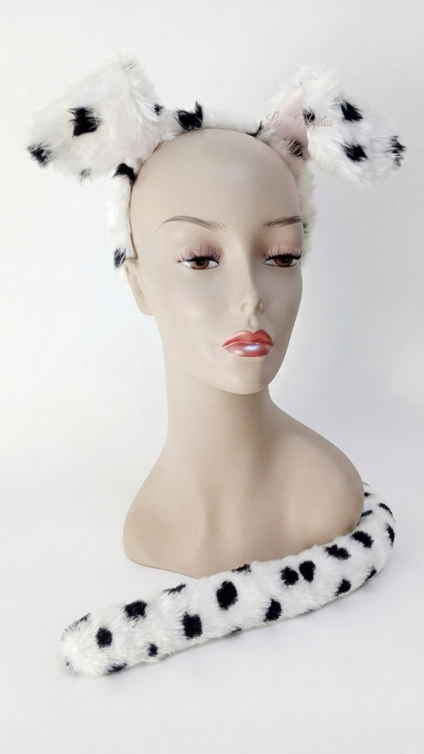 Producto - Disfraz de perro Dálmata peluche cola de 40 cm - 0