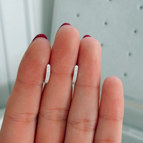 Producto - Aros Argollas Celestina Plata 925