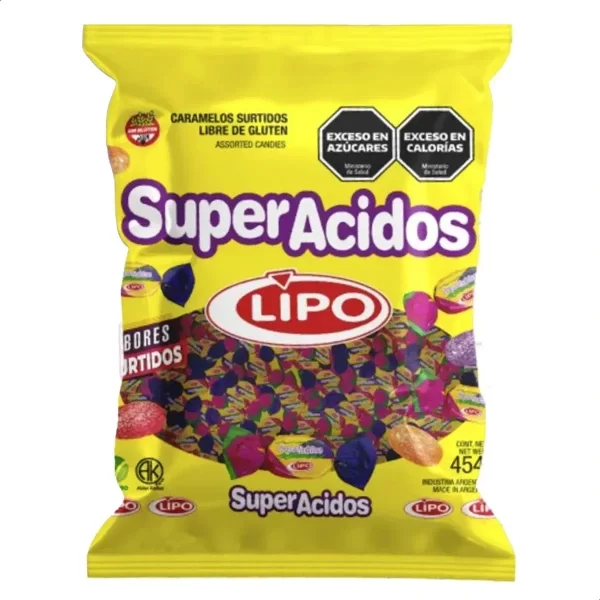Producto - Bolsa Caramelos Lipo Super Acidos Surtidos 454 G