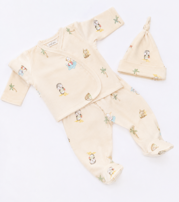 Producto - ART.32 AJUAR 3 PIEZAS C/BATITA "PATITOS" AMARILLO