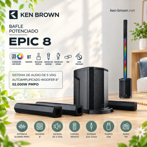 Producto - BAFLE POTENCIADO KEN BROWN EPIC 8