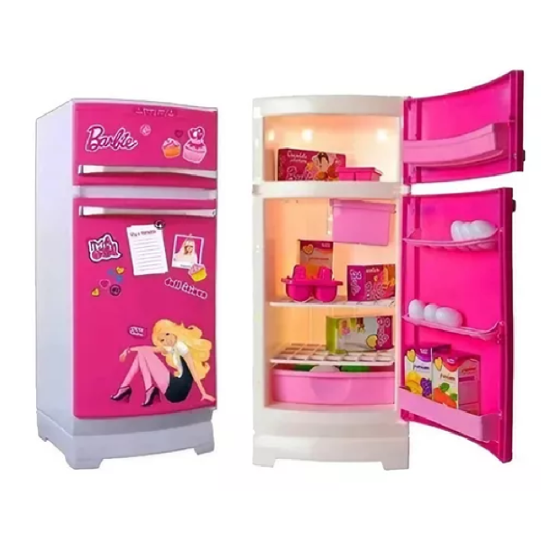 Producto - Heladera Barbie Glam Original Con Accesorios Y Stickers Tv