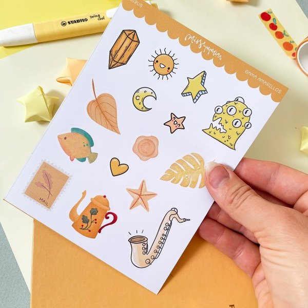 Producto - Stickers Dibus - Gama Amarillos