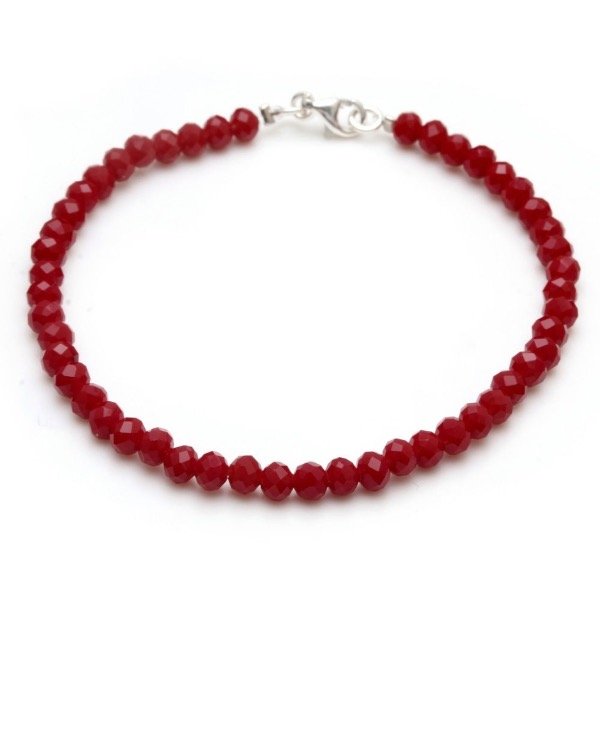 Producto - Pulsera cristal bordo