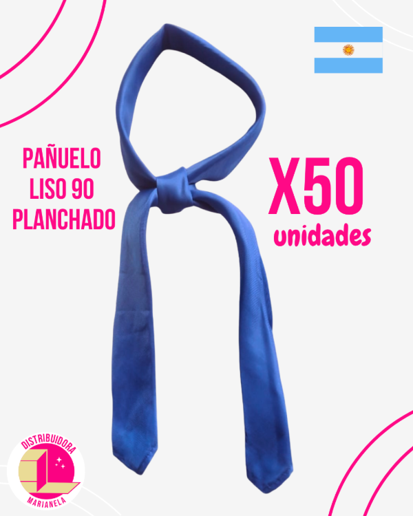 Producto - Pañuelo Liso 90 cm planchado - Pack x50 unidades