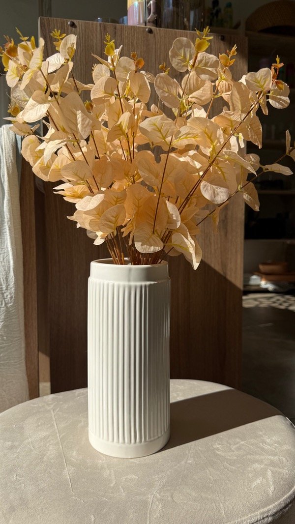 Producto - FLORERO DE CERÁMICA BLANCO 24cm