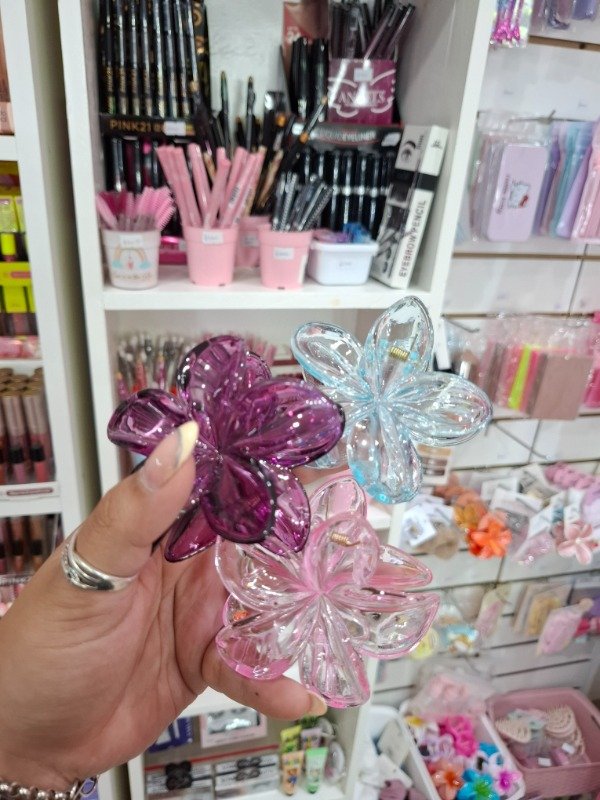 Producto - Hebilla flor colores con transparencia