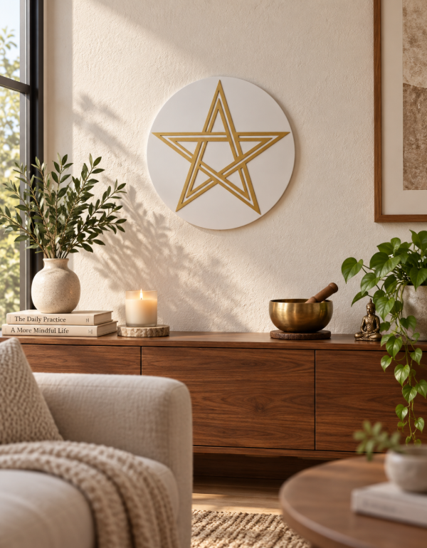 Producto - Cuadro Pentagrama Dorado 34 cm - 0