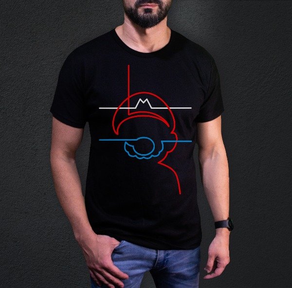 Remera Mario neón 1