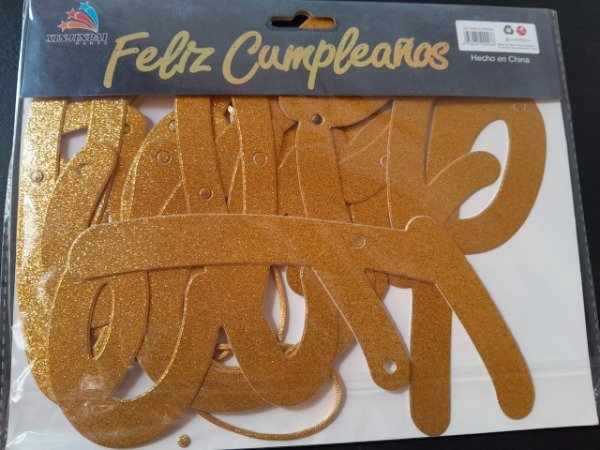 Producto - Letras dorado con gibré