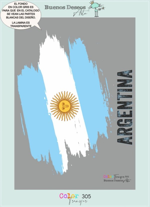 Producto - Lámina DTF TEXTIL Colección Orgullo Argentino - 305