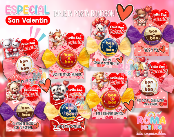 Producto - Tarjeta Porta Bon o bon / golosinas ( pack 1 )