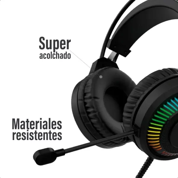 Producto - Auricular GAMER con microfono NETMAK RGB NM-N18 - 1
