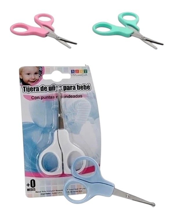 Producto - Baby Innovation Tijera Punta Redonda Corta Uñas Bebe Cod 54 (solo blanca)
