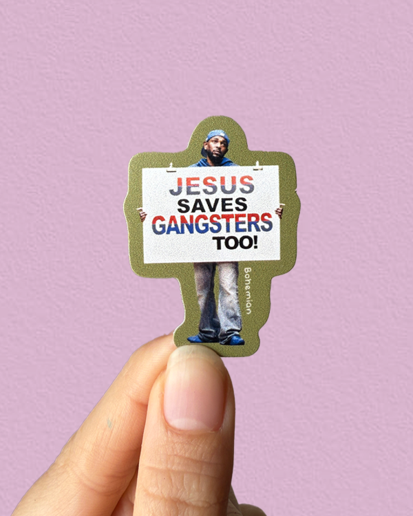 Producto - JESUS SAVES GANGSTERS TOO - Sticker individual Kendrick Lamar