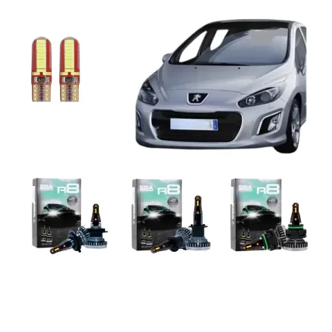 Producto - Kit Cree Led R8 Luz Baja Alta Y Antiniebla Peugeot 308