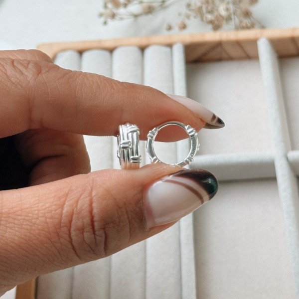 Producto - Aros Argolla Mikea Laminado Plata 925 - 0