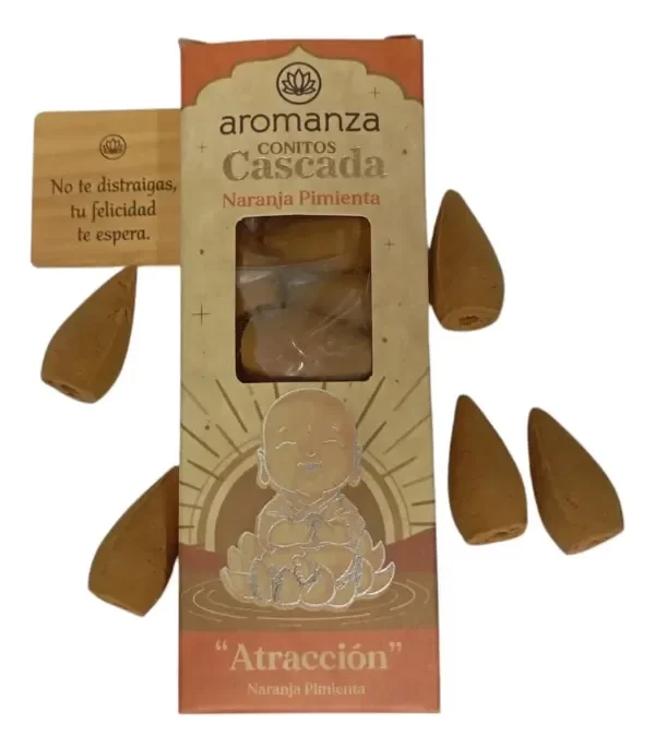 Producto - Cono Cascada Aromanza X10  NARANJA PIMIENTA
