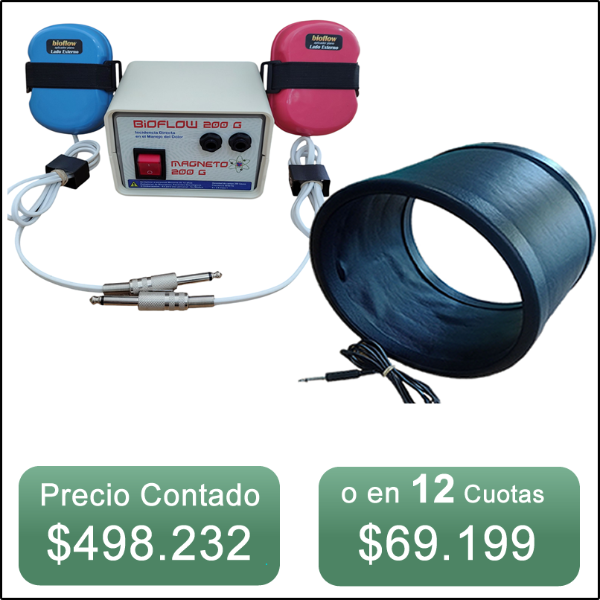 Producto - Magneto Bioflow 200 gauss con dos solenoides Planos y TUNEL