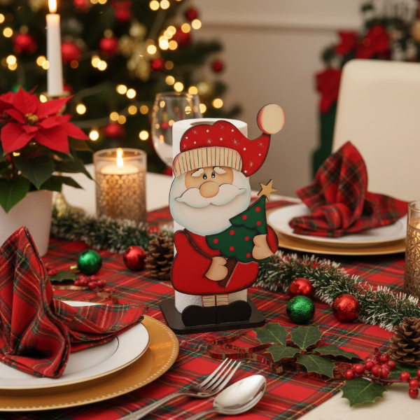 Producto - PORTA ROLLO DE COCINA PAPA NOEL PINO NAVIDAD