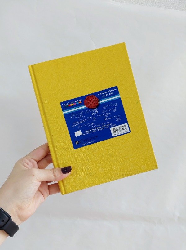 Producto - Cuaderno A5 48hjs Rayadas Araña Amarillo