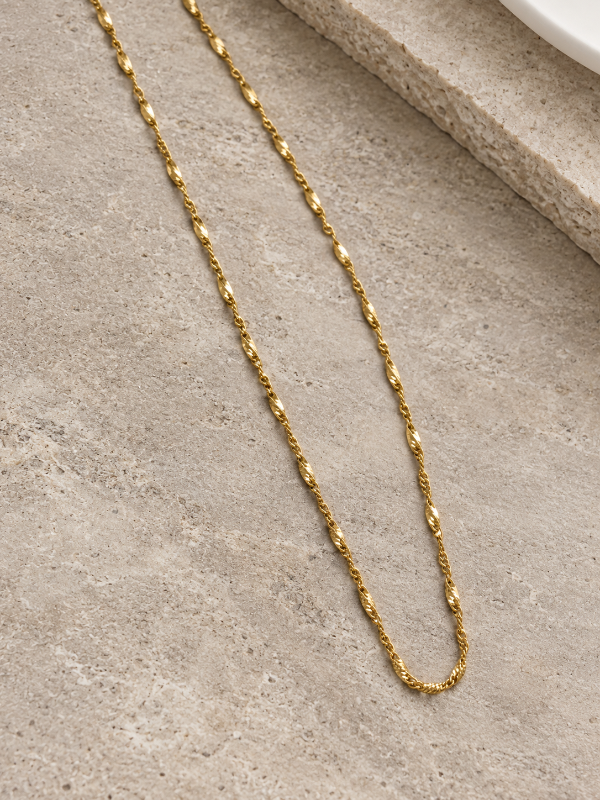 Producto - Collar acero dorado 004 45cm