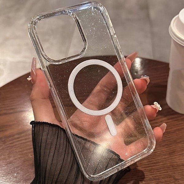 Producto - Clear glitter súper reforzada con MagSafe