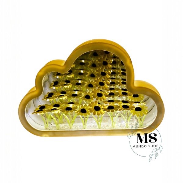 Producto - Lampara/espejo nube de girasoles infinitos