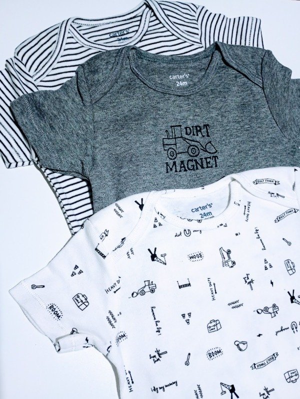 Producto - Set x3 Bodies MC Bebe Blancos y Negros